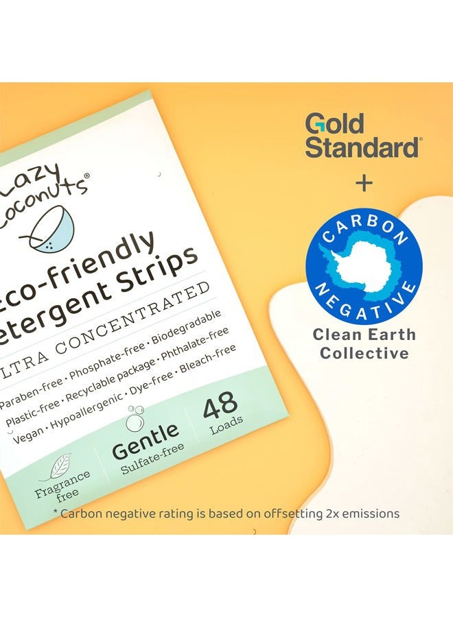 LAZY COCONUTS Laundry Detergent Sheets - Sulfate-free, Gentle - For Sensitive Skin, Baby, Hand Wash - Eco Friendly, Natural, Hypoallergenic, Sulfate Free, Fragrance Free, Unscented Laundry Soap - Image 3